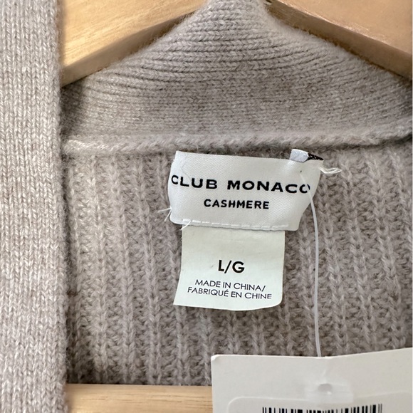 NWT Club Monaco 100% Cashmere Wrap Sweater L - Picture 2 of 4